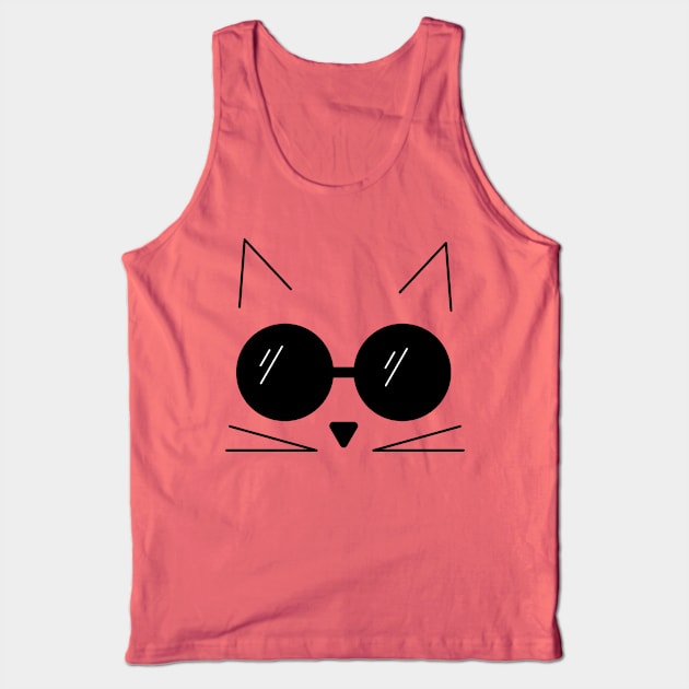 Cool Cat Tank Top by bluevolcanoshop@gmail.com